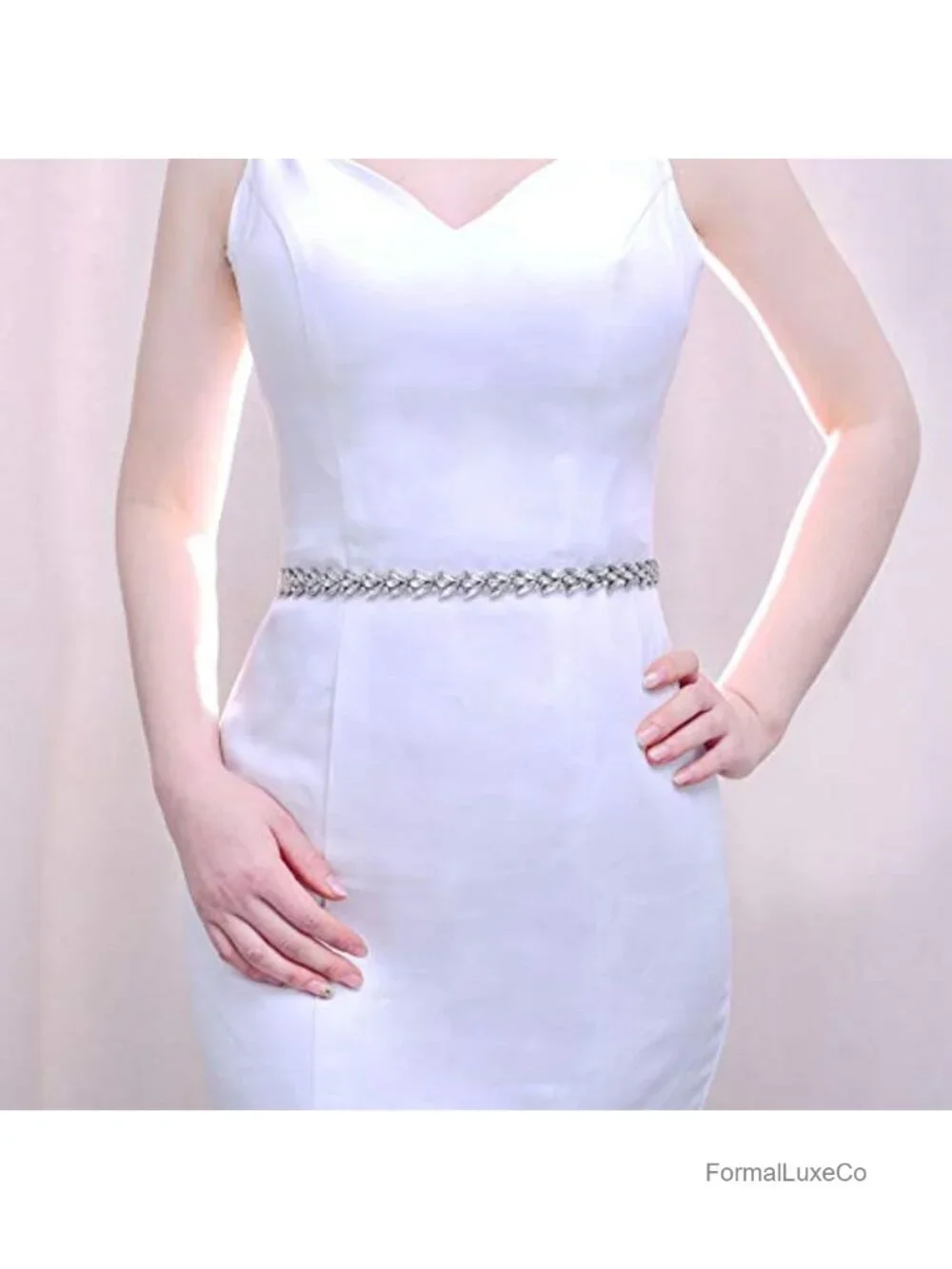 Rhinestone Wedding Belt Sash for Bride Bridesmaid Dress